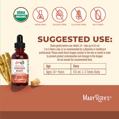 Ashwagandha root ingredients panel