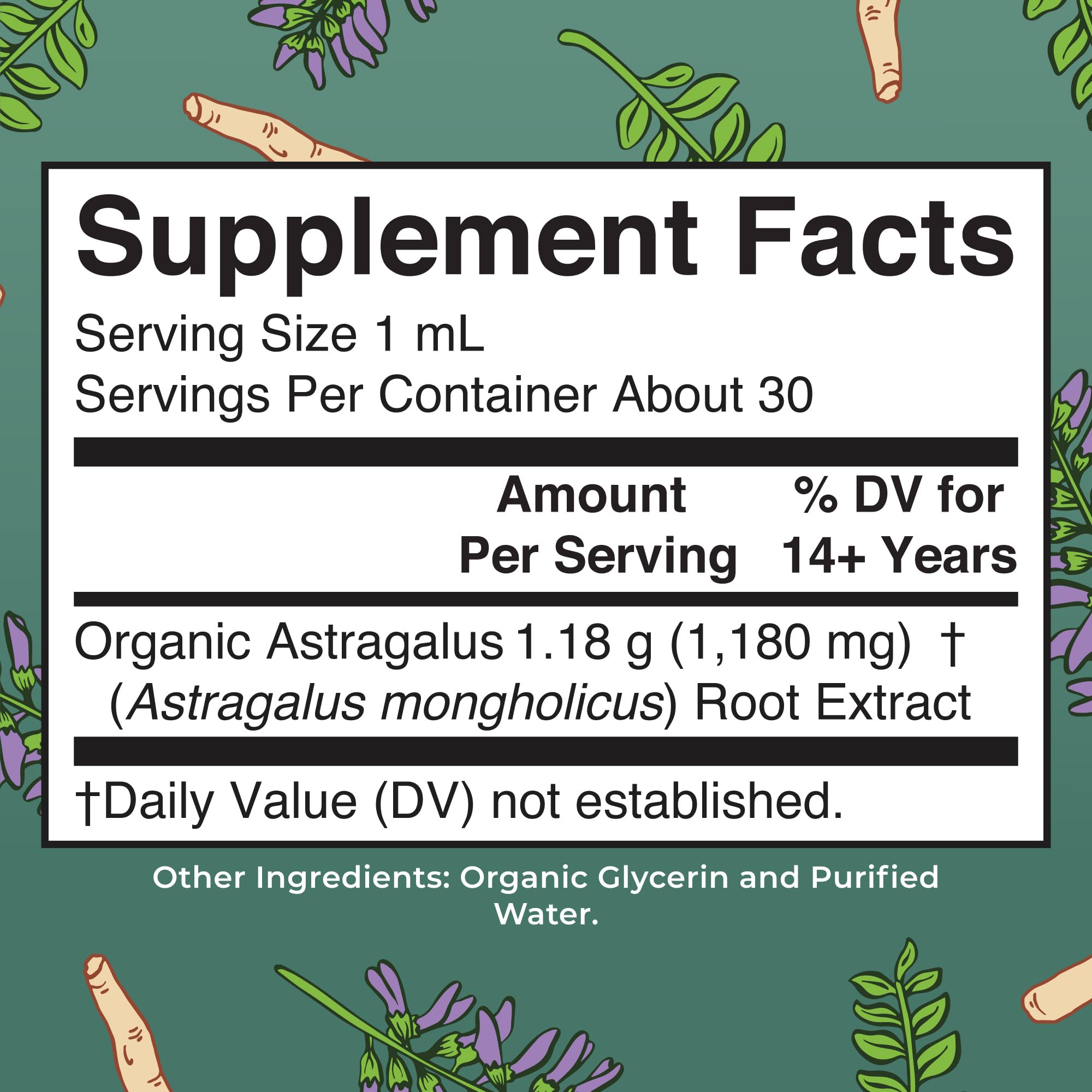USDA Organic badge on MaryRuth Organics Astragalus Root bottle