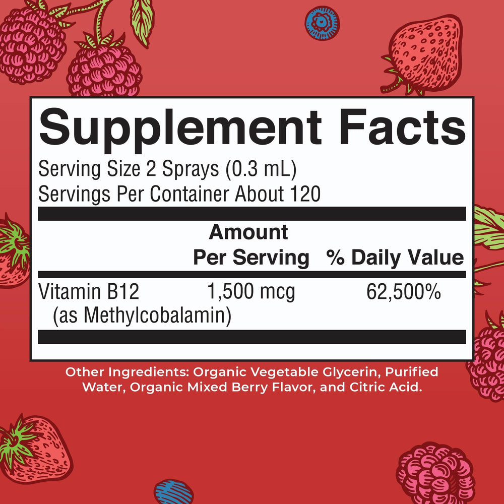 Close-up of cap on MaryRuth B12 berry spray