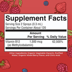 Close-up of cap on MaryRuth B12 berry spray