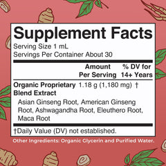 Ingredients list for MaryRuth Organics Brain Function supplement