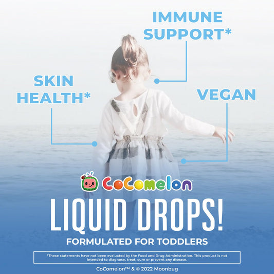 MaryRuth Organics Cocomelon Toddler Liquid Zinc bottle back label