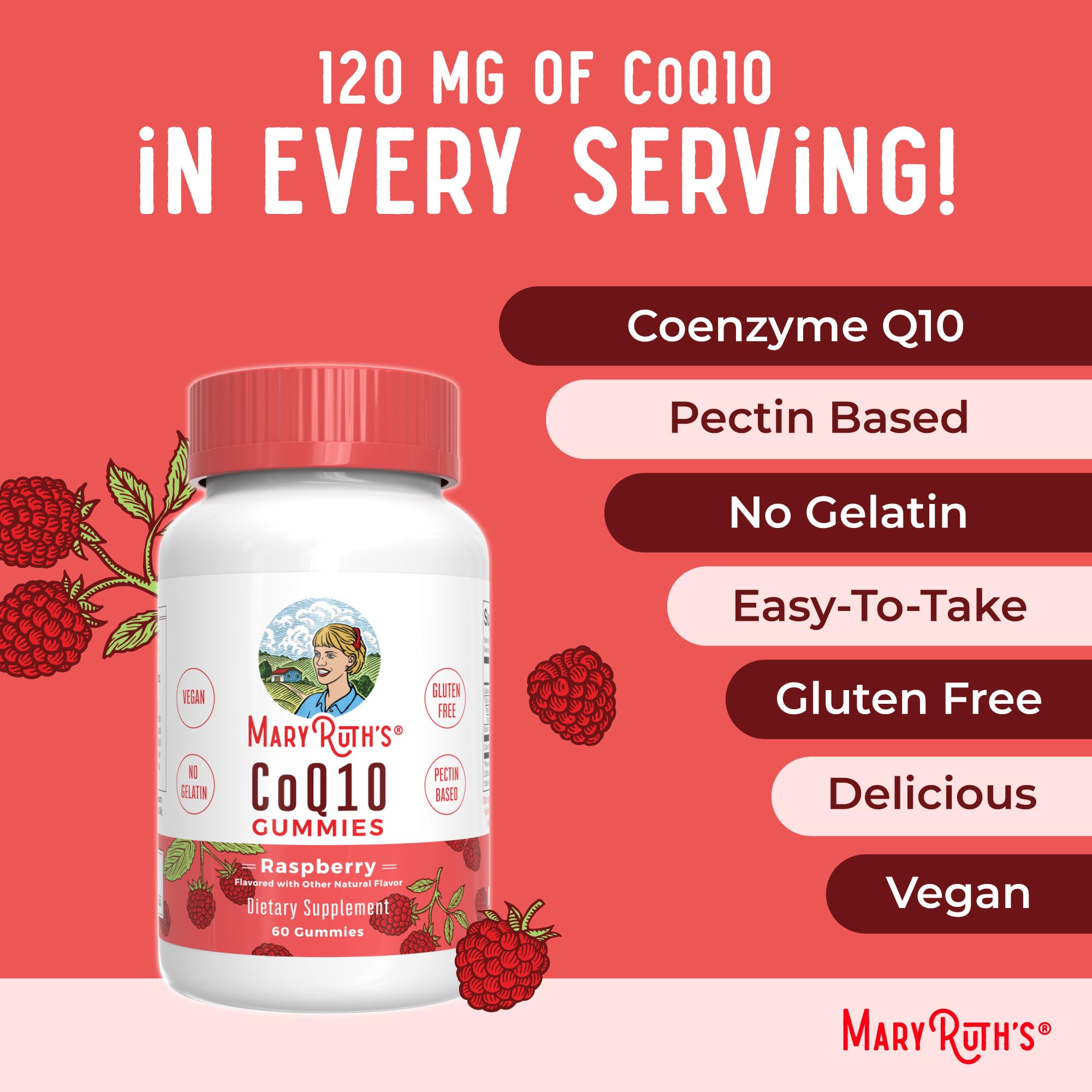 Non-GMO label on MaryRuth Organics CoQ10 Gummies
