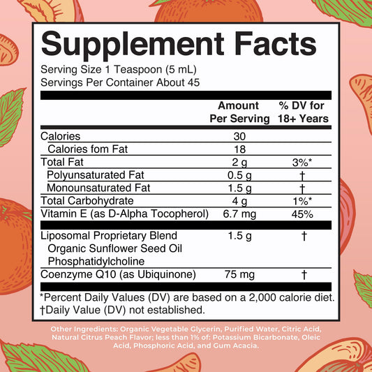 Close-up of front label showing vegan non-GMO and 7.6 oz