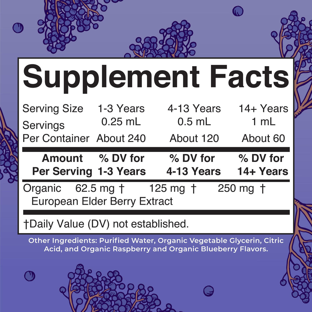 Vegan, non-GMO, allergy-friendly elderberry syrup