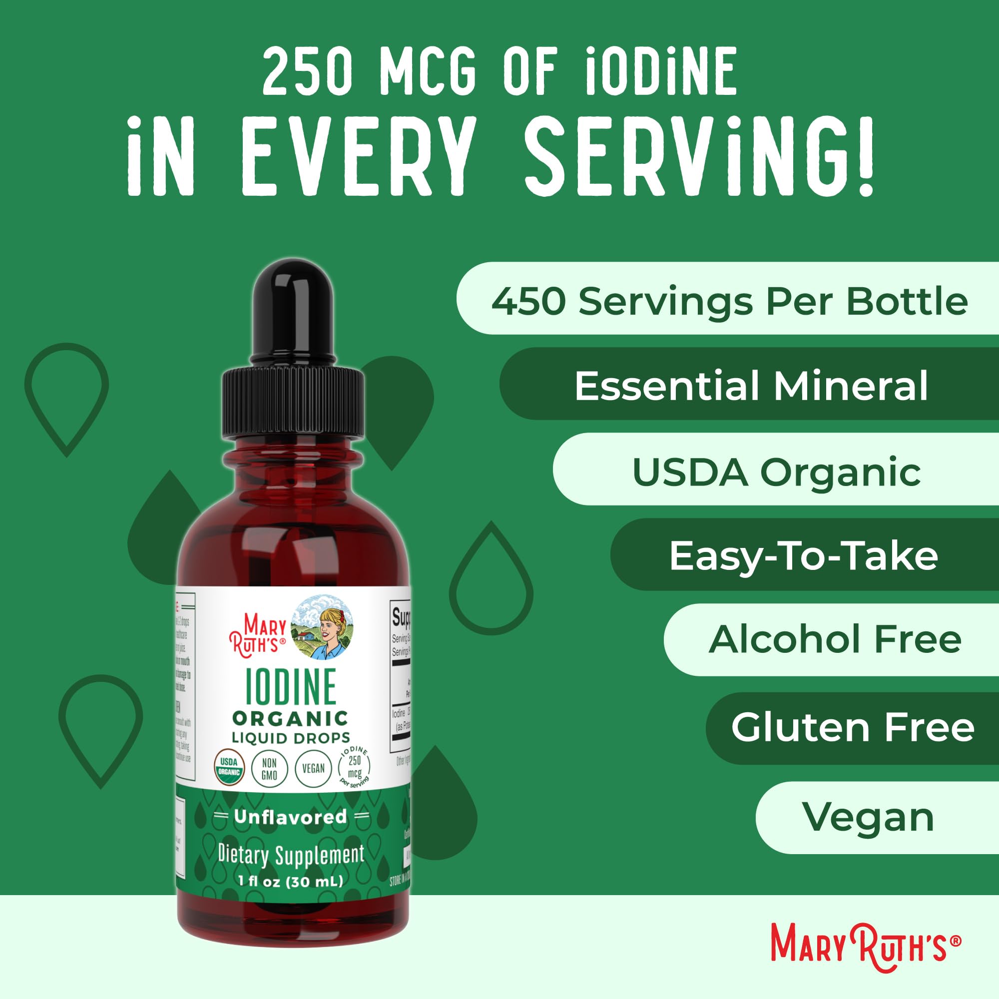 Potassium iodide in MaryRuth iodine drops