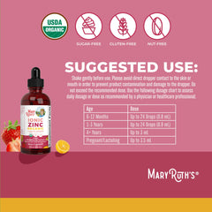 Ingredients: zinc sulfate and organic strawberry lemon flavor