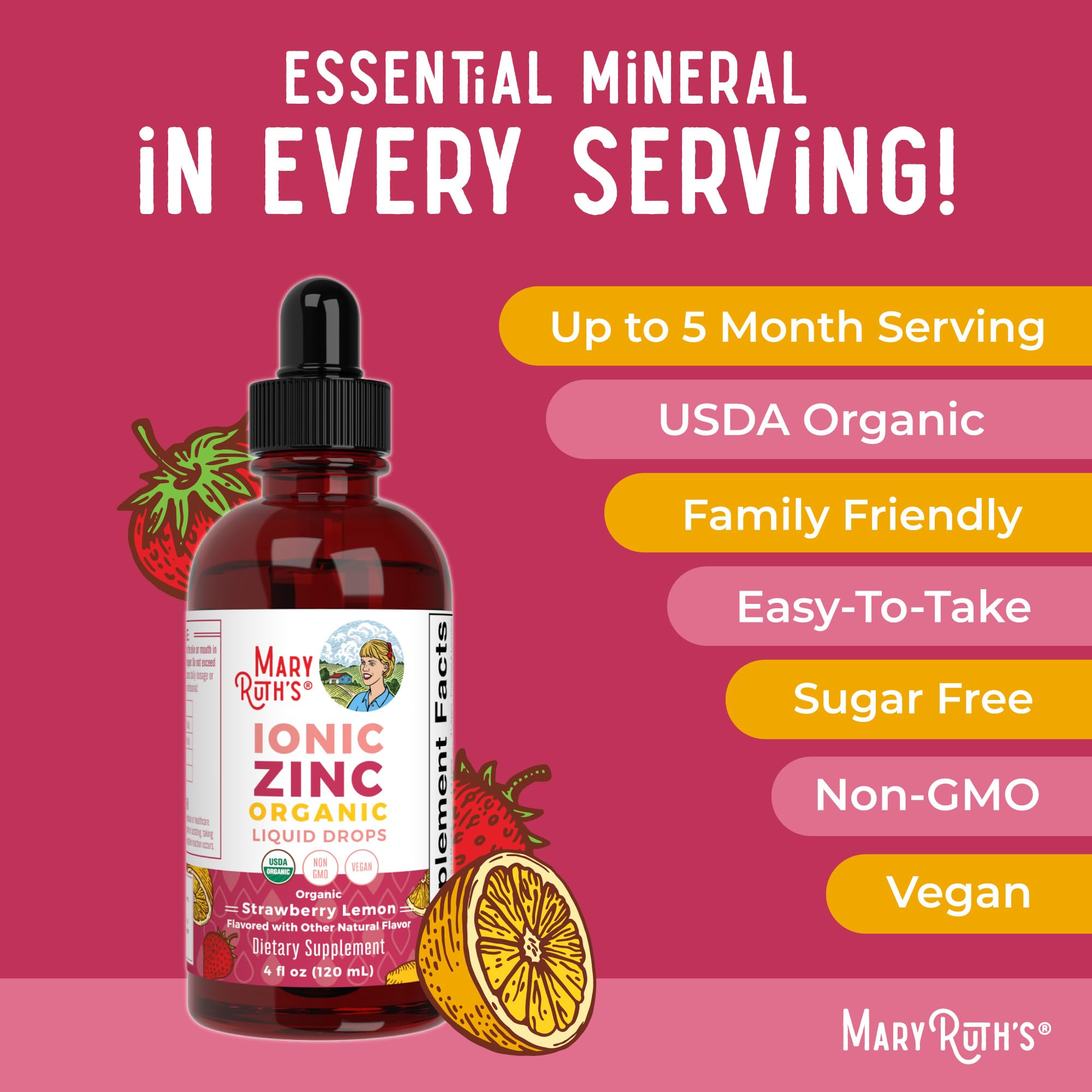 Liquid zinc serving for adults and children