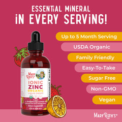 Liquid zinc serving for adults and children