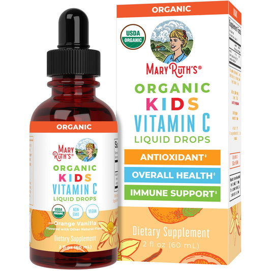 MaryRuth Organics Kids Vitamin C Drops bottle front view