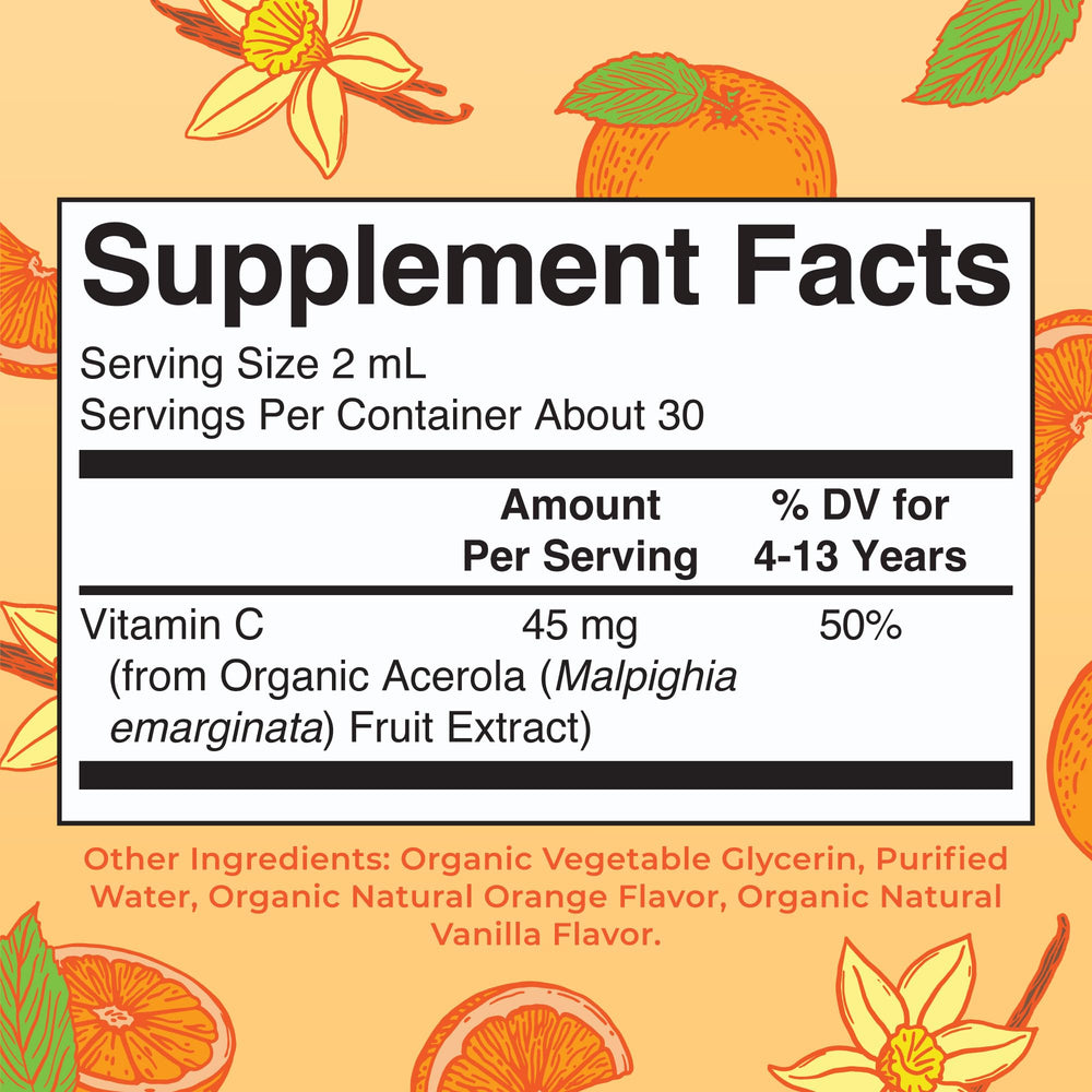 MaryRuth Organics Kids Vitamin C Drops bottle with dropper