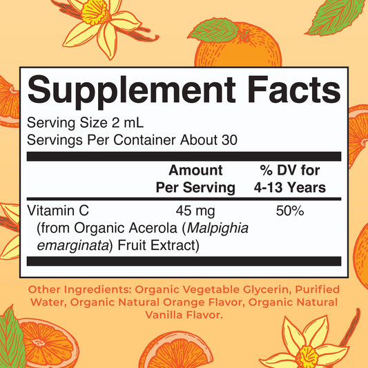 MaryRuth Organics Kids Vitamin C Drops bottle with dropper