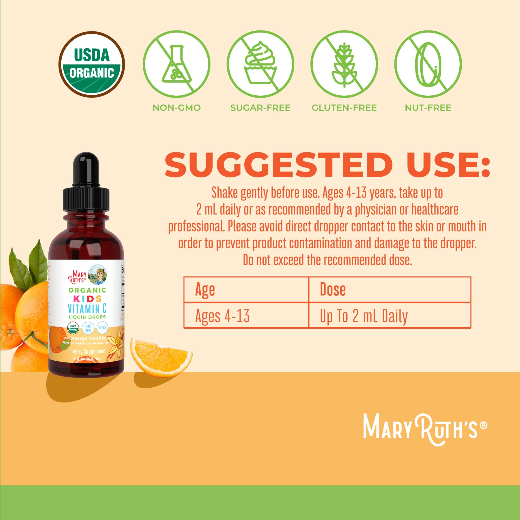 Label highlighting USDA Organic and vegan certifications on bottle