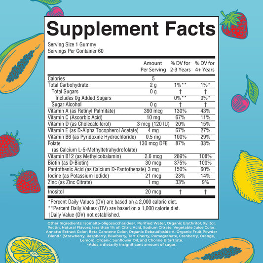 Gummies in Strawberry, Papaya, and Super Punch flavors