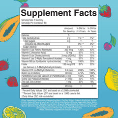 Gummies in Strawberry, Papaya, and Super Punch flavors