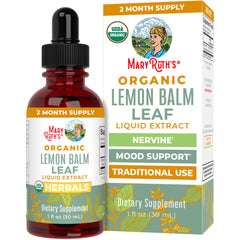 MaryRuth Organics Lemon Balm Leaf Liquid Extract bottle - front view