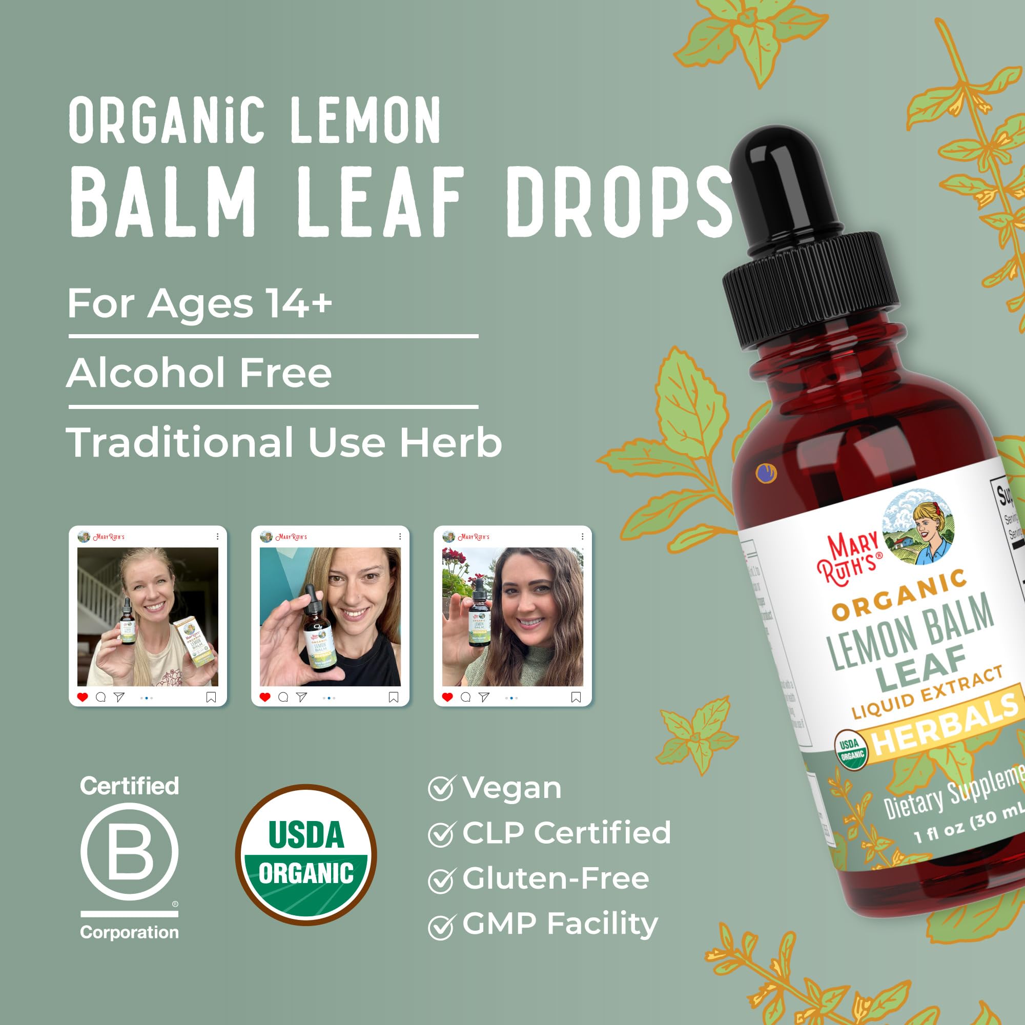 Label shows gluten free and clean label attributes