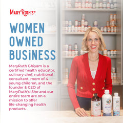 Lifestyle shot of daily use of MaryRuth Calm Magnesium Gummies