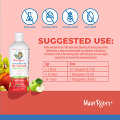 MaryRuth Essentials Plus fruit punch flavor liquid multivitamin bottle