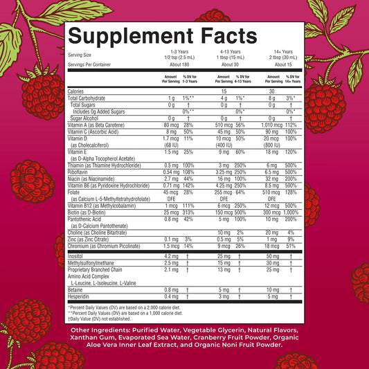 Liquid multivitamin for immune support with vitamins C and D