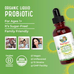 Dropper applicator with liquid probiotic