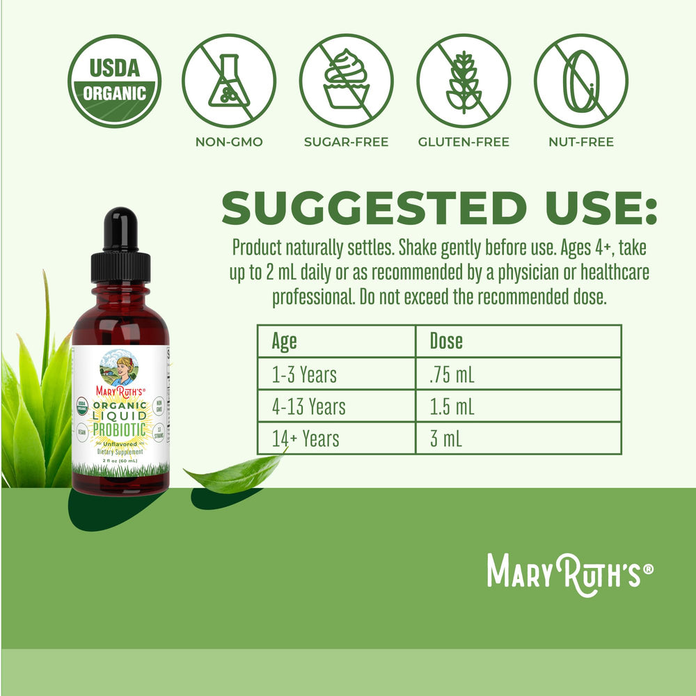 Close-up of USDA Organic label on the probiotic bottle
