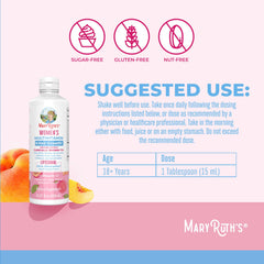 Peach liposomal liquid dropper for easy daily dosing