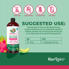 MaryRuth Organics Lustriva bottle shows peach mango flavor for easy daily use.