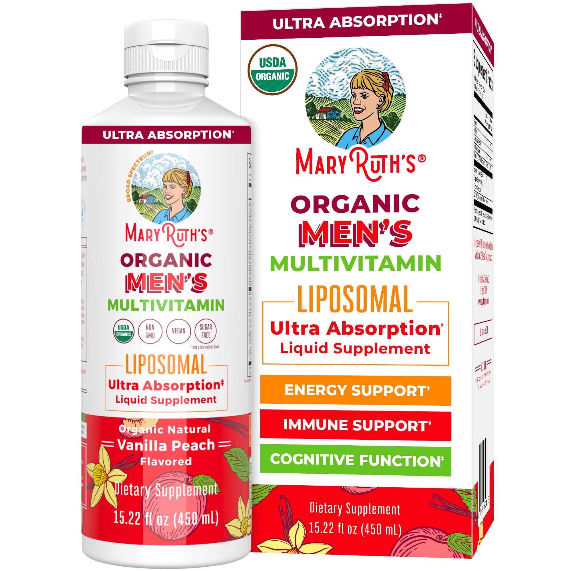 MaryRuth Organics Multivitamin for Men bottle front view