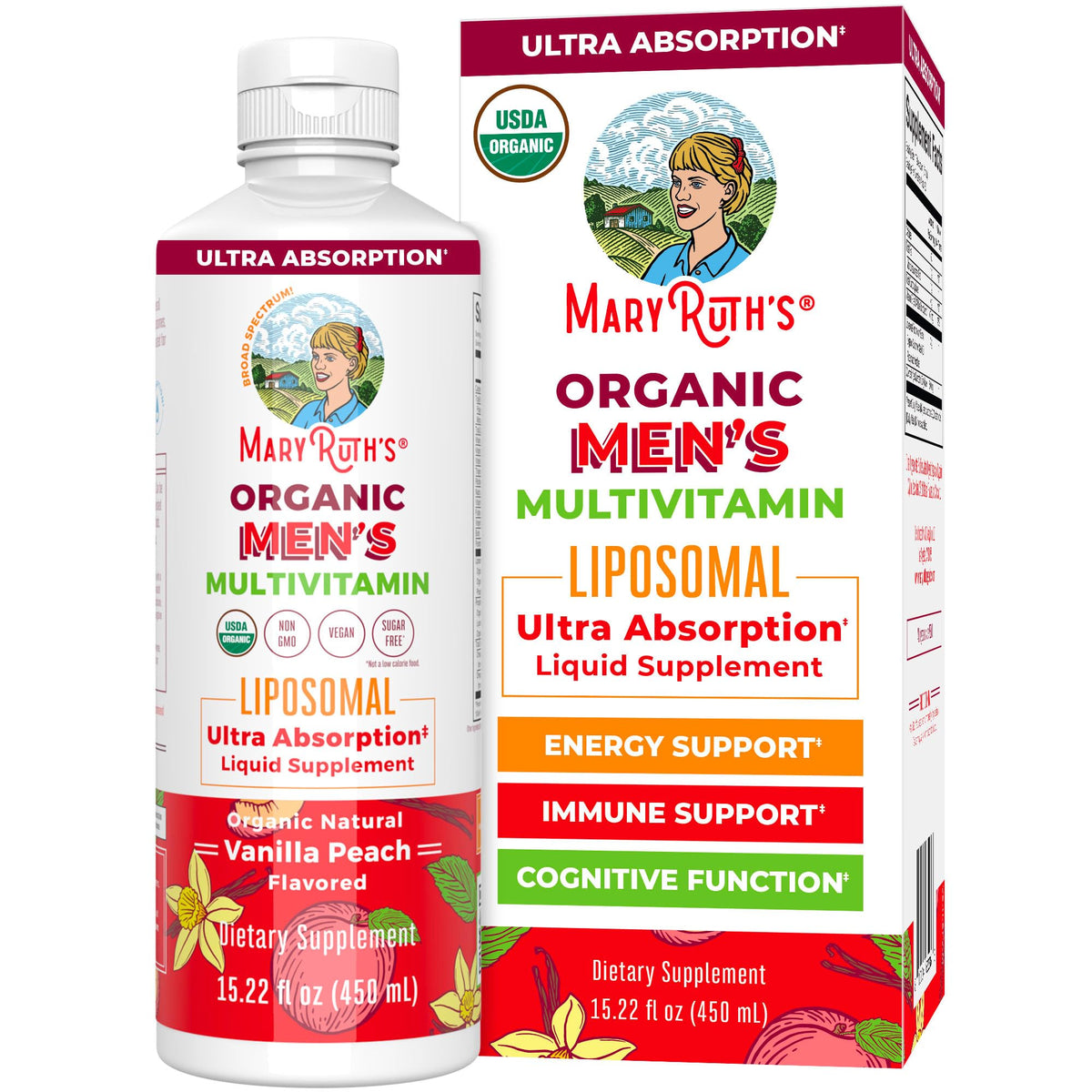 MaryRuth Organics Multivitamin for Men bottle front view