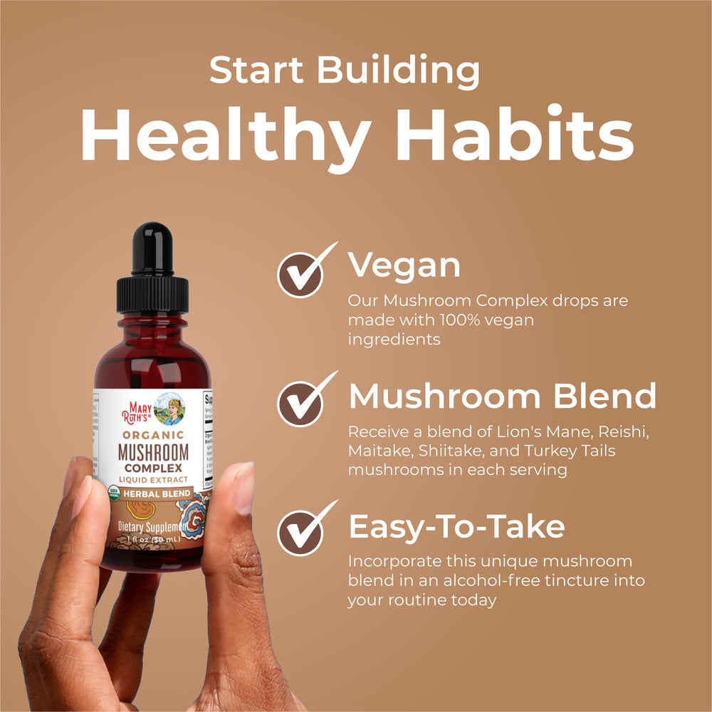 Organic ingredients concept for Mushroom Complex