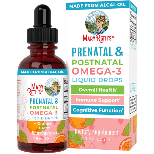 MaryRuth Organics Prenatal & Postnatal Omega-3 Liquid Drops bottle 2 oz