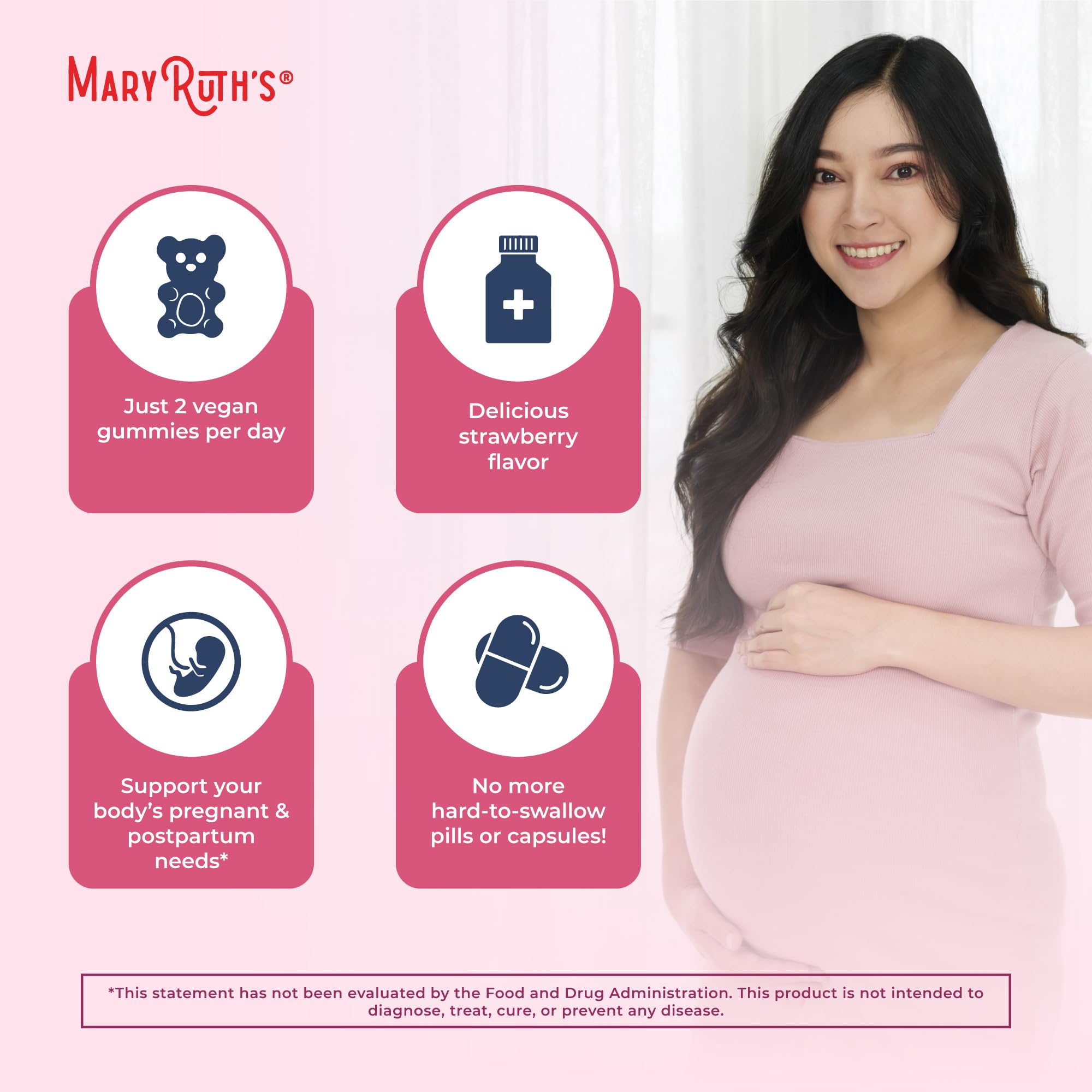 Vegan, Non-GMO, gelatin-free prenatal gummies