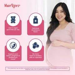 Vegan, Non-GMO, gelatin-free prenatal gummies