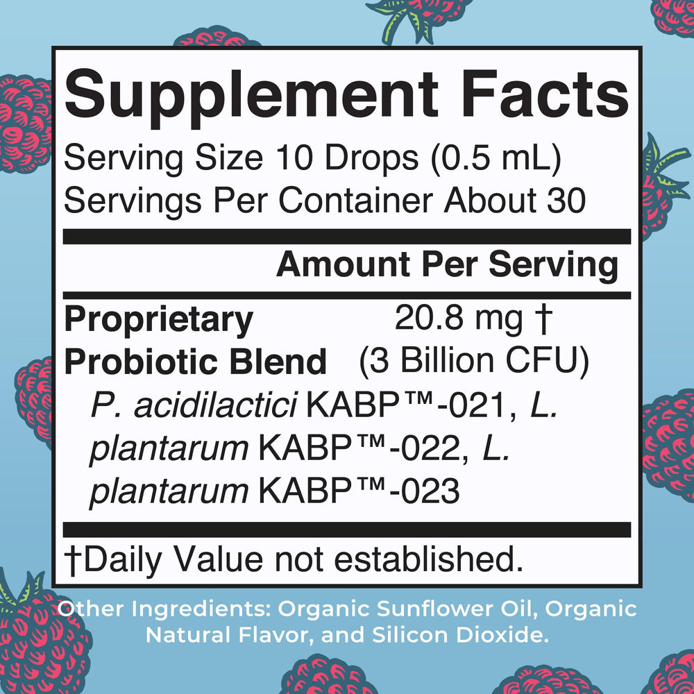 MaryRuth Organics drops pour demonstrates easy dosing for daily probiotic support.
