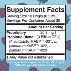 MaryRuth Organics drops pour demonstrates easy dosing for daily probiotic support.
