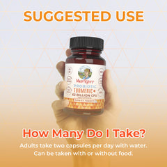 Organic ingredients and turmeric imagery on label