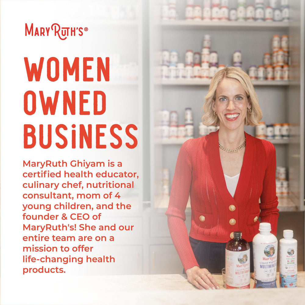 Packaging and bottle of MaryRuth Organics pumpkin seed oil