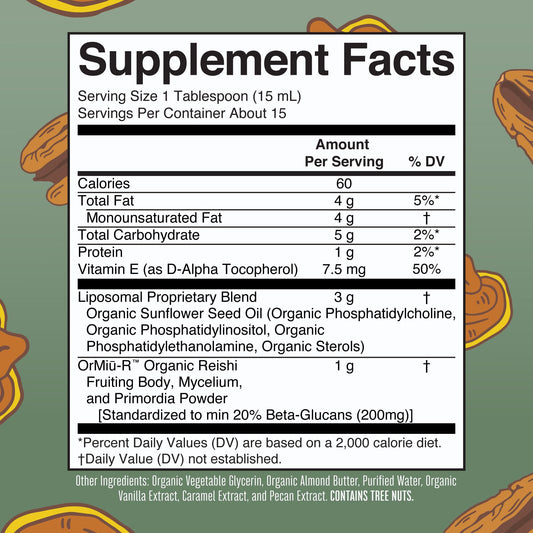 Full-spectrum reishi mushroom (fruiting body, primordia, mycelium)
