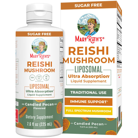 Bottle of MaryRuth Organics Reishi Liposomal Mushroom Supplement 7.6 oz