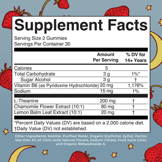 Close-up of strawberry-flavored Sleep Gummies