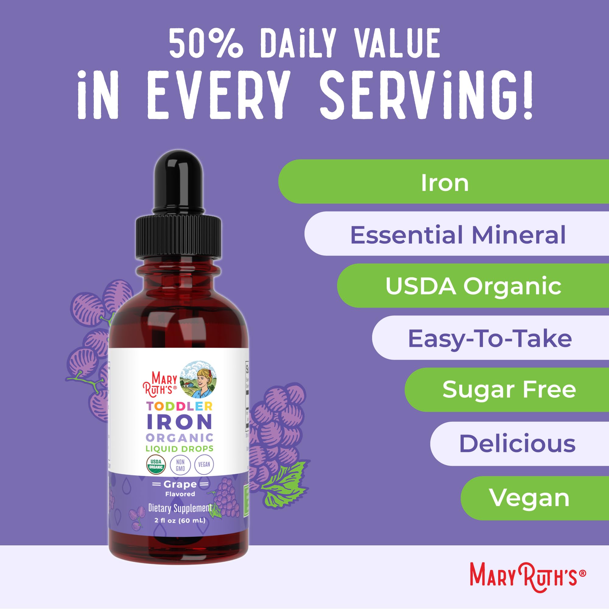 Lifestyle image showing a toddler-friendly supplement routine