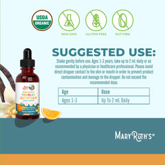 Close-up of the Toddler Multivitamin Drops bottle