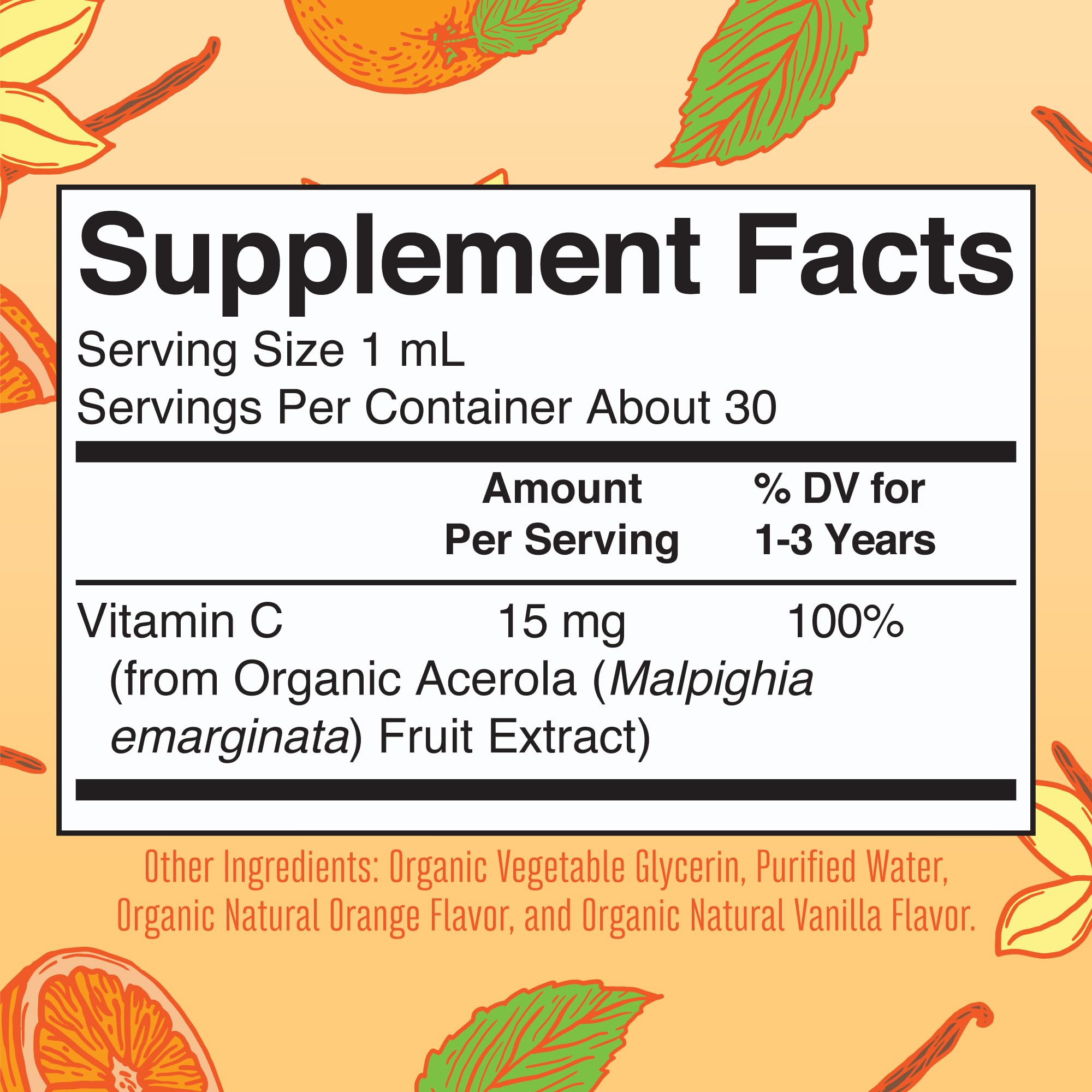 PurC Vitamin C from organic acerola fruit illustration