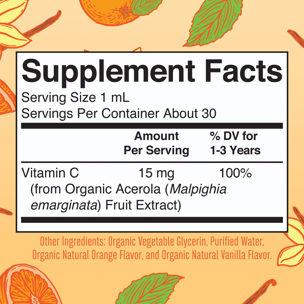 PurC Vitamin C from organic acerola fruit illustration