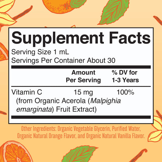 PurC Vitamin C from organic acerola fruit illustration