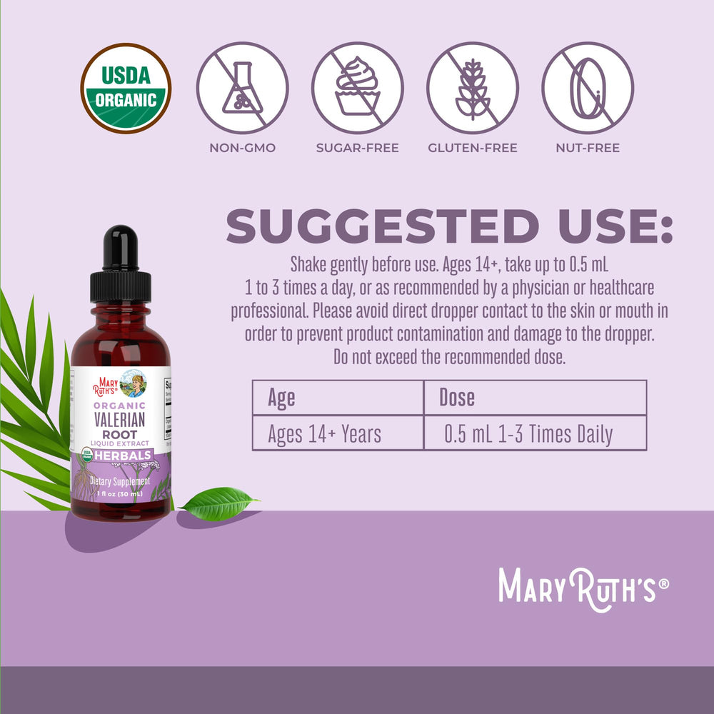 Serving and usage of Valerian Root Liquid Drops