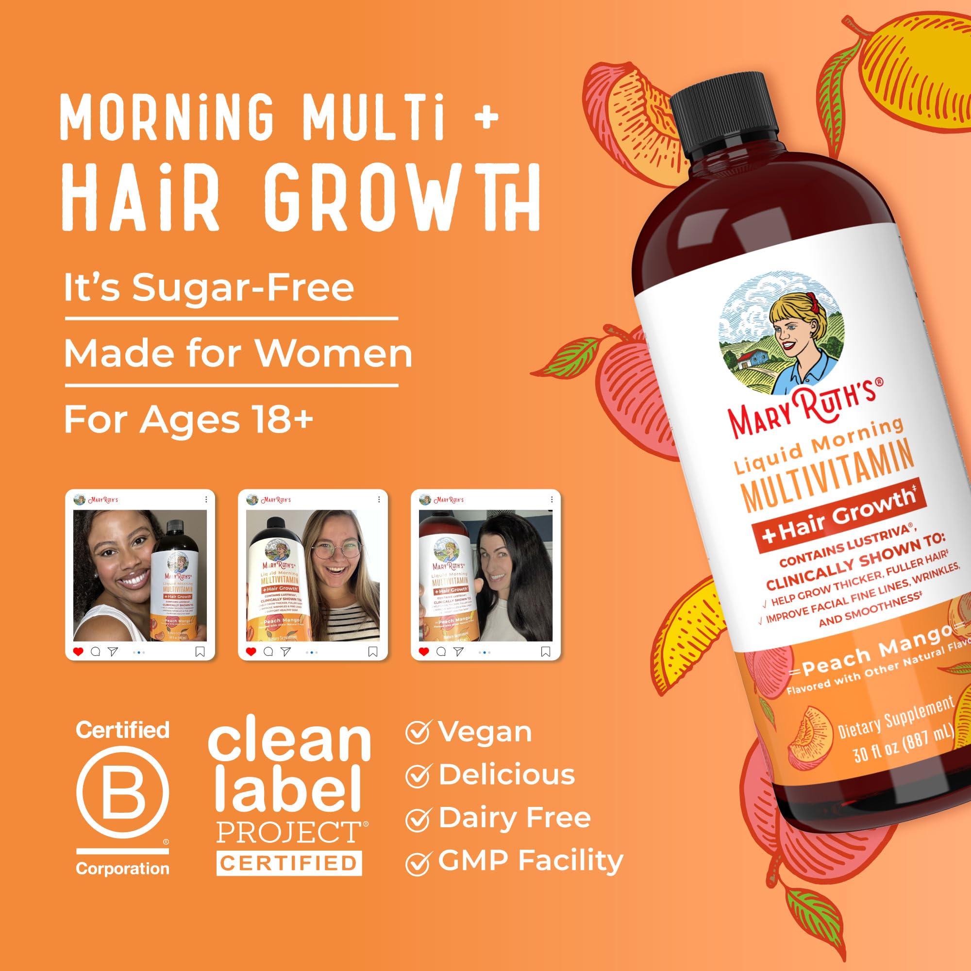 MaryRuth Organics vegan dairy-free gluten-free label showcase.