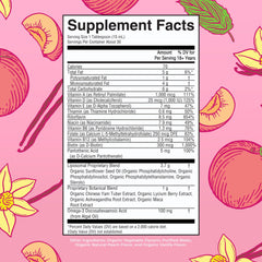 Vanilla Peach flavored liquid multivitamin for women
