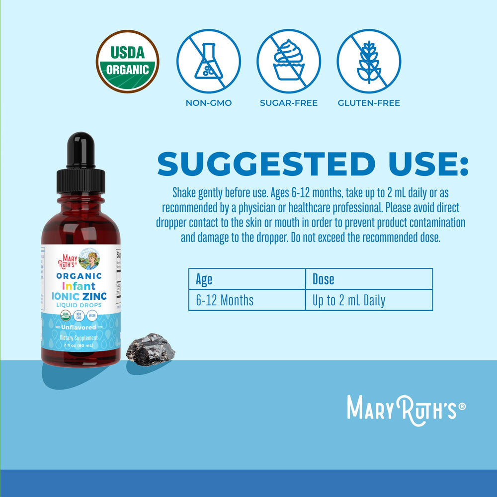 Vegan-friendly infant zinc drops packaging